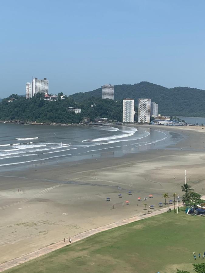 São Vicente Itararé prédio frente mar apto fundo vista parcial Exterior foto